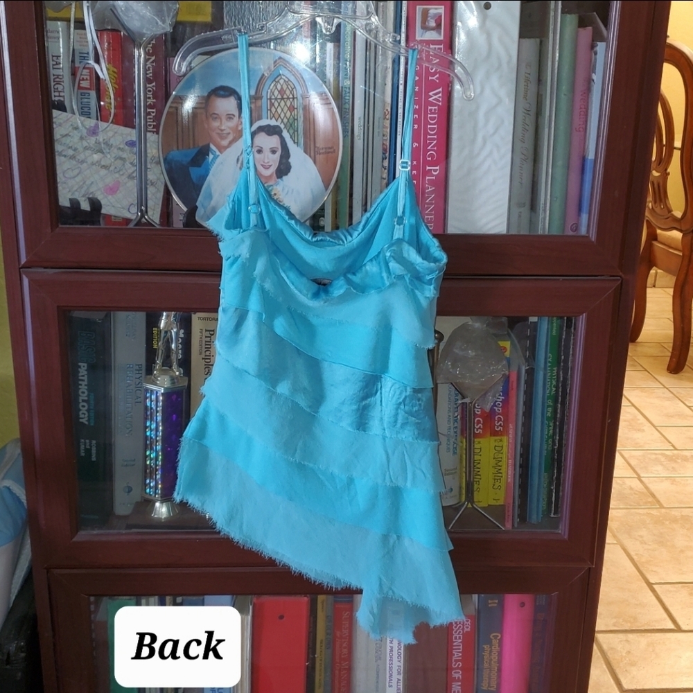 Bebe Turquoise Laser Cut Tank - Picture 5 of 8